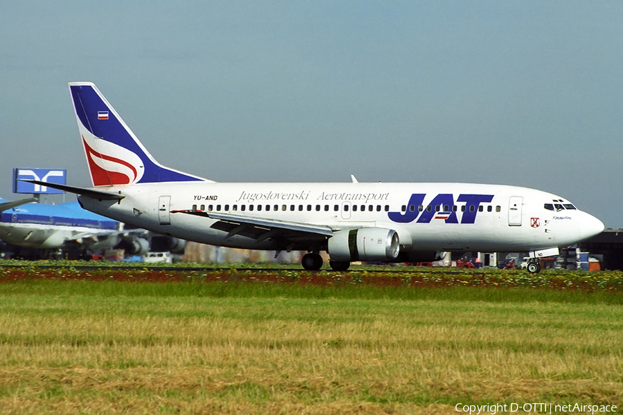 JAT Airways Boeing 737-3H9 (YU-AND) | Photo 344076