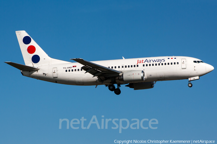 JAT Airways Boeing 737-3H9 (YU-AND) | Photo 121499