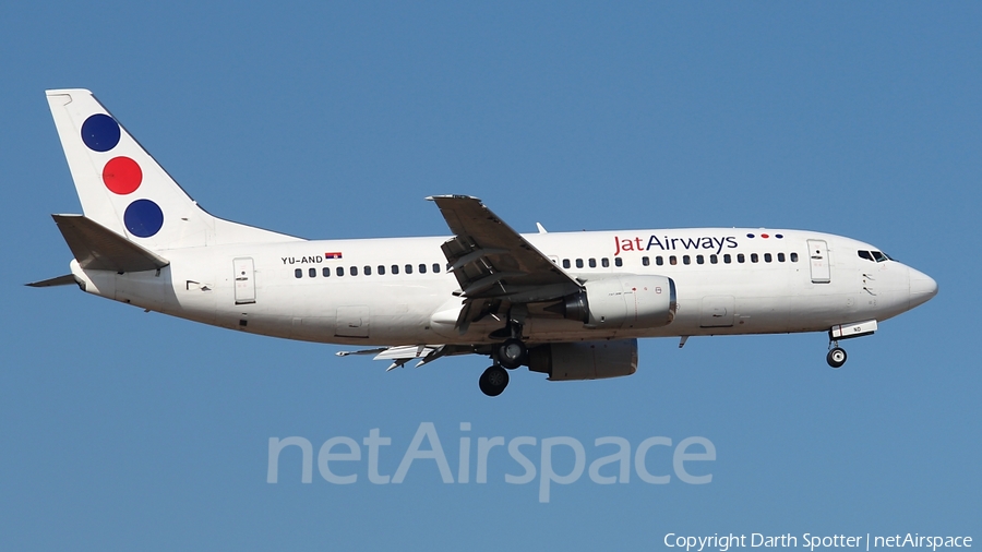 JAT Airways Boeing 737-3H9 (YU-AND) | Photo 208797