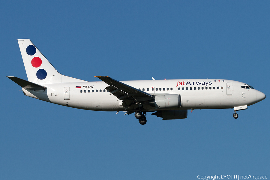 JAT Airways Boeing 737-3H9 (YU-ANV) | Photo 197378