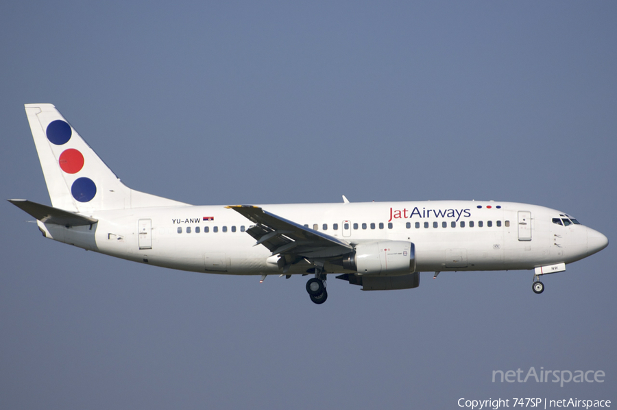 JAT Airways Boeing 737-3H9 (YU-ANW) | Photo 63413