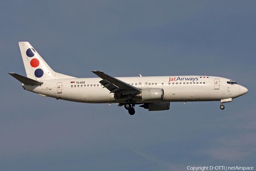 JAT Airways Boeing 737-4B7 (YU-AOS) | Photo 271775