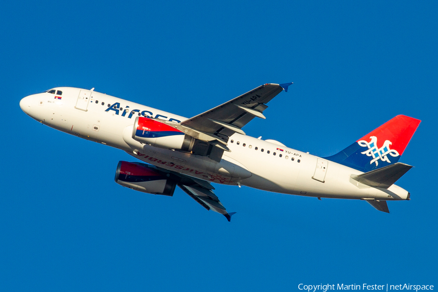 Air Serbia Airbus A319-132 (YU-APA) | Photo 366208