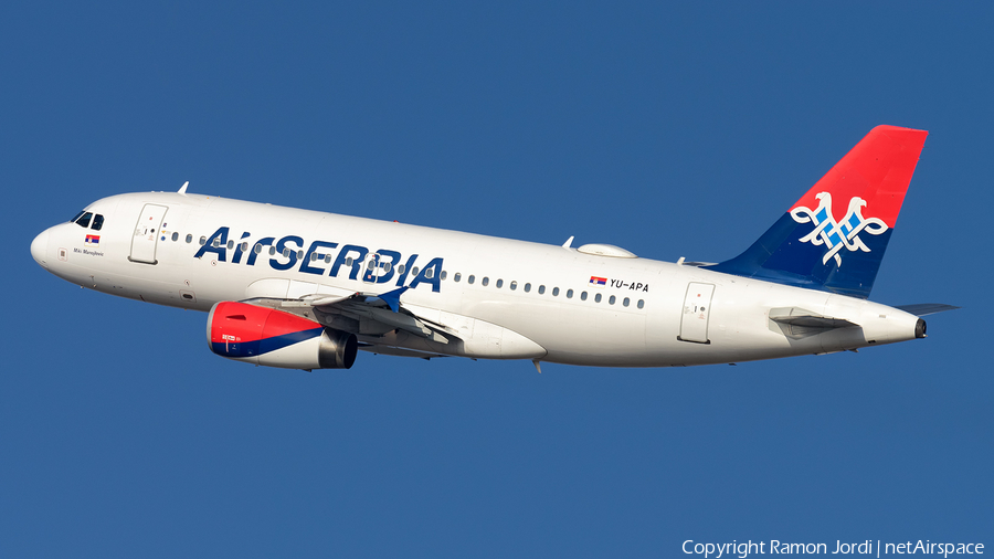 Air Serbia Airbus A319-132 (YU-APA) | Photo 368456