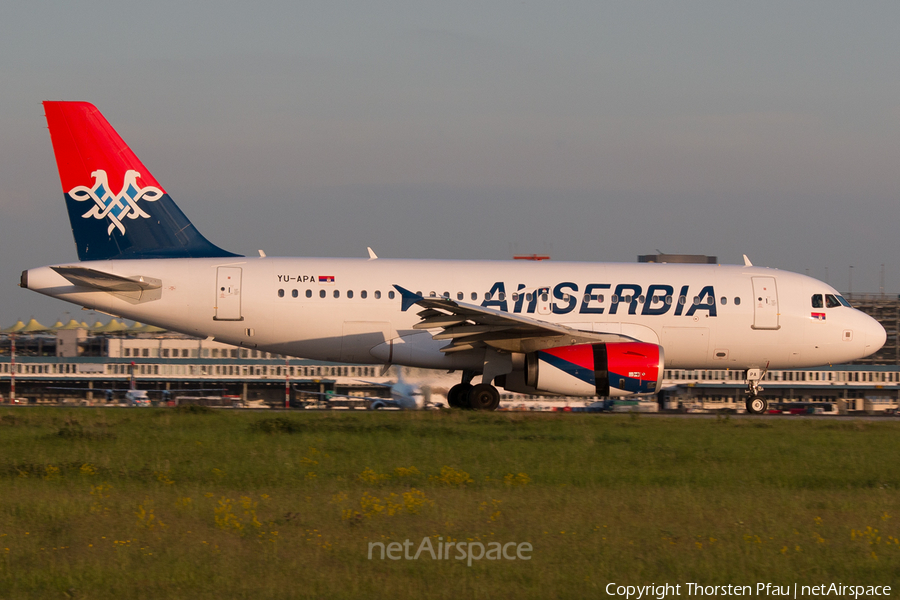 Air Serbia Airbus A319-132 (YU-APA) | Photo 76280