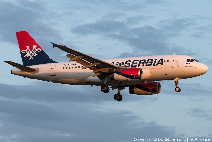 Air Serbia Airbus A319-132 (YU-APA) | Photo 261926