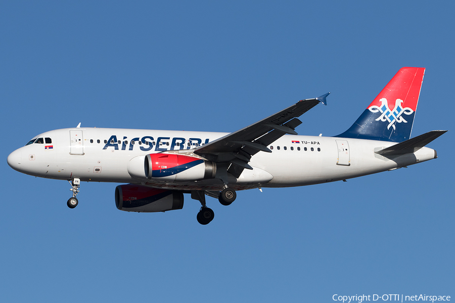 Air Serbia Airbus A319-132 (YU-APA) | Photo 525023