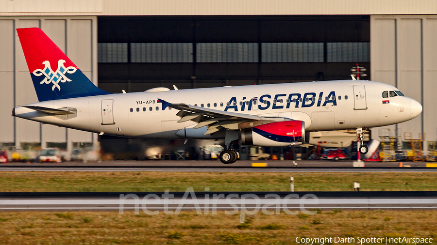 Air Serbia Airbus A319-132 (YU-APB) | Photo 324730