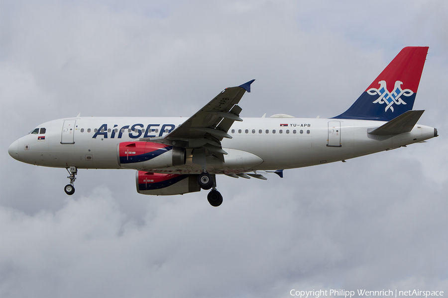 Air Serbia Airbus A319-132 (YU-APB) | Photo 115515