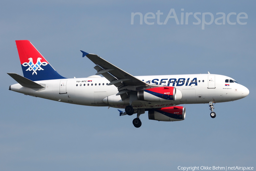 Air Serbia Airbus A319-131 (YU-APC) | Photo 293549