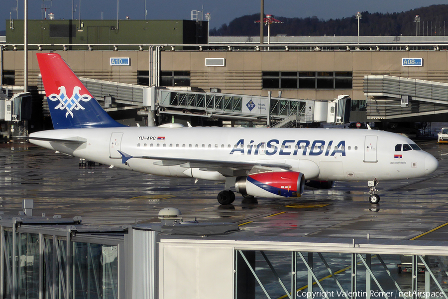 Air Serbia Airbus A319-131 (YU-APC) | Photo 491015