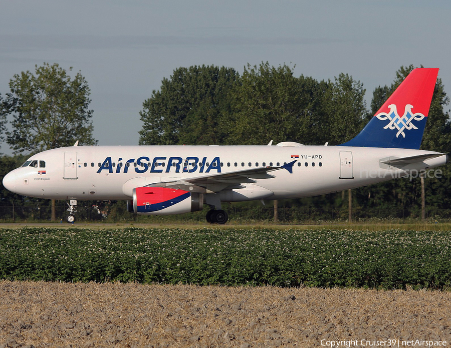 Air Serbia Airbus A319-132 (YU-APD) | Photo 407820