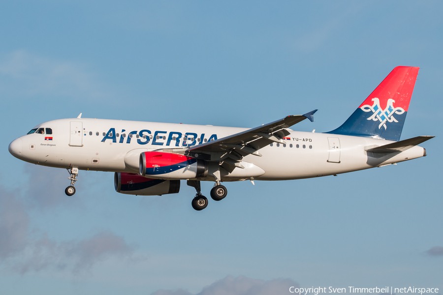 Air Serbia Airbus A319-132 (YU-APD) | Photo 360933