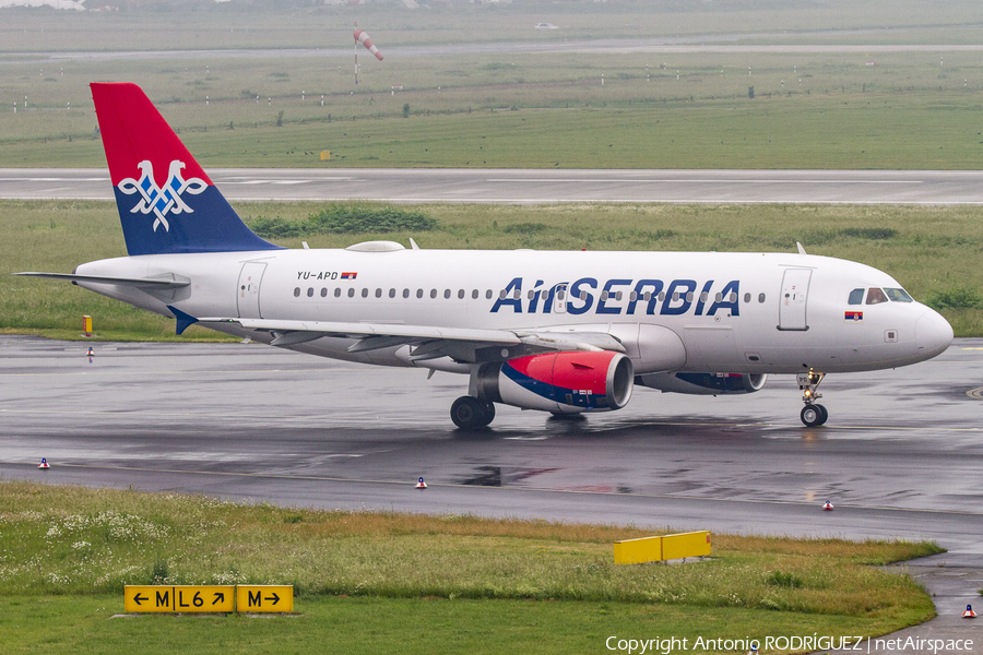 Air Serbia Airbus A319-132 (YU-APD) | Photo 379199