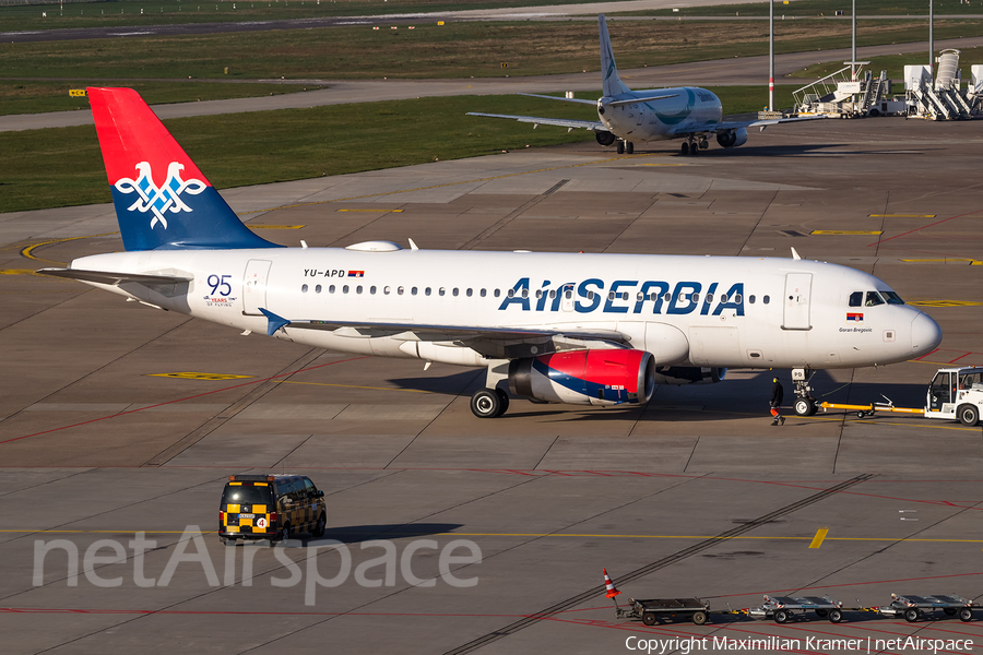 Air Serbia Airbus A319-132 (YU-APD) | Photo 530780
