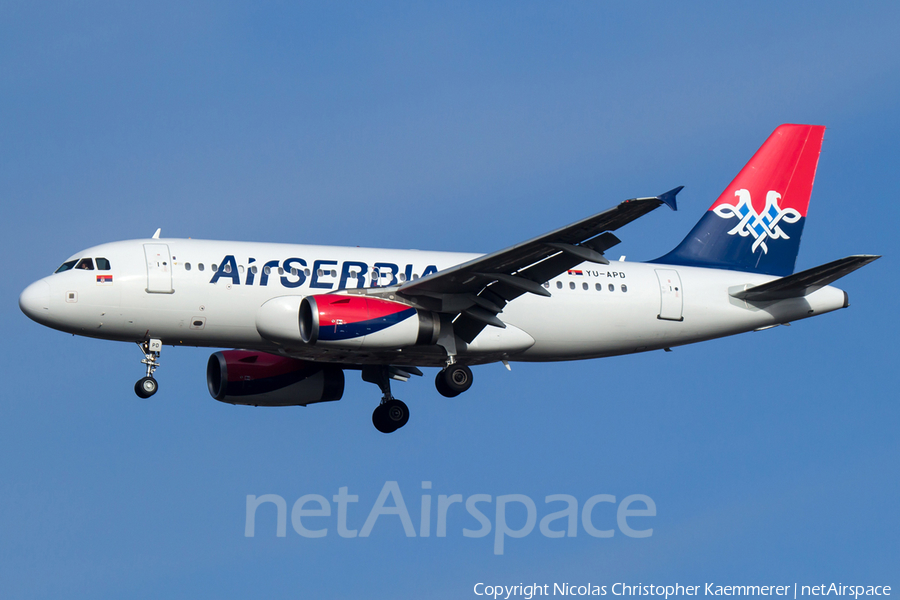 Air Serbia Airbus A319-132 (YU-APD) | Photo 121930