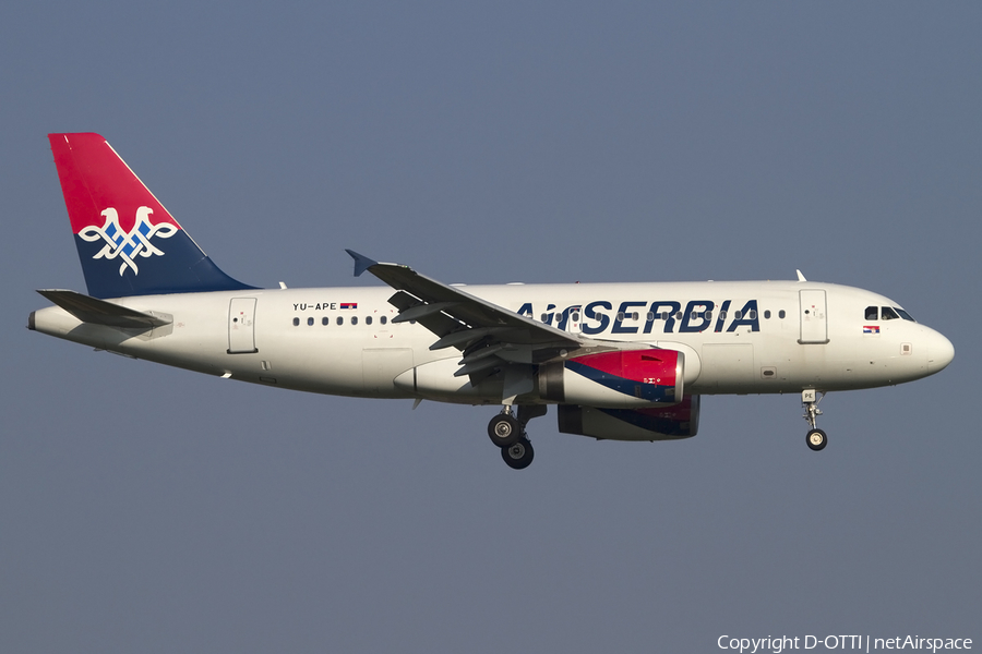 Air Serbia Airbus A319-132 (YU-APE) | Photo 436007