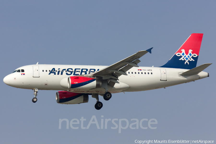 Air Serbia Airbus A319-132 (YU-APE) | Photo 45057