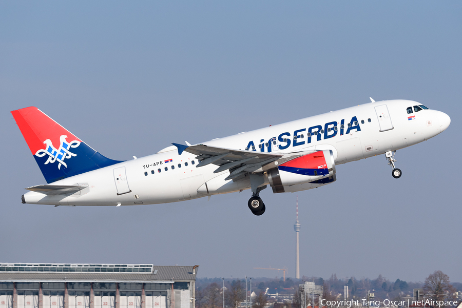 Air Serbia Airbus A319-132 (YU-APE) | Photo 502002