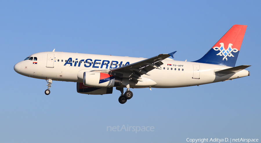 Air Serbia Airbus A319-132 (YU-APF) | Photo 359526