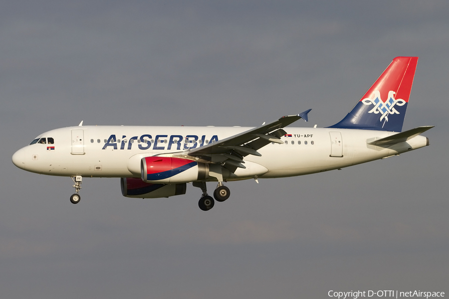Air Serbia Airbus A319-132 (YU-APF) | Photo 437909