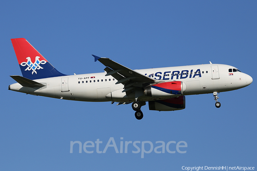 Air Serbia Airbus A319-132 (YU-APF) | Photo 361100