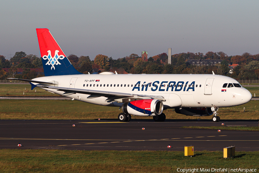 Air Serbia Airbus A319-132 (YU-APF) | Photo 491481