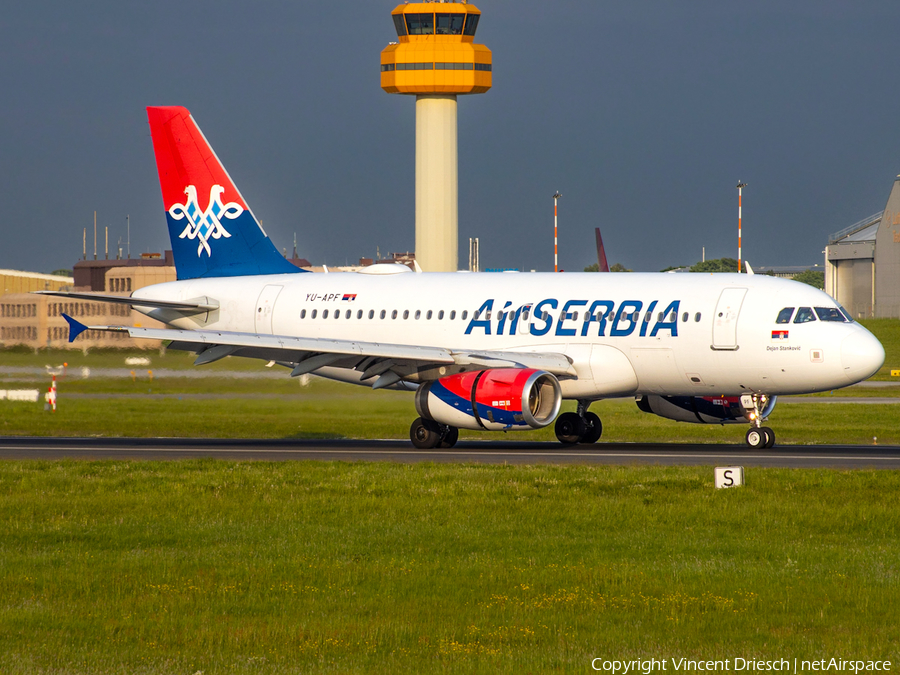 Air Serbia Airbus A319-132 (YU-APF) | Photo 585043