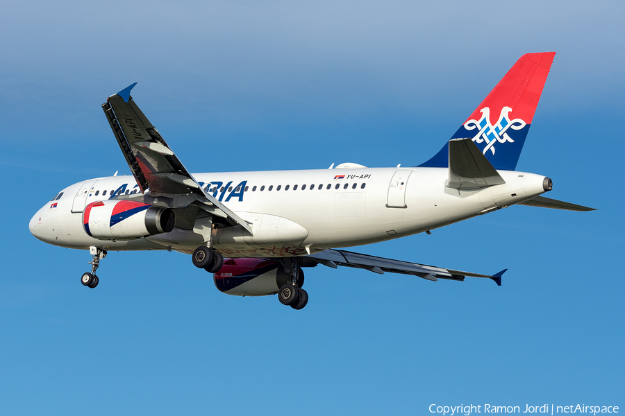 Air Serbia Airbus A319-132 (YU-API) | Photo 385046