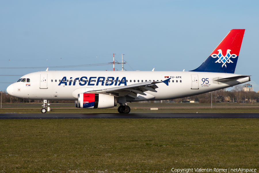 Air Serbia Airbus A319-132 (YU-APK) | Photo 579637