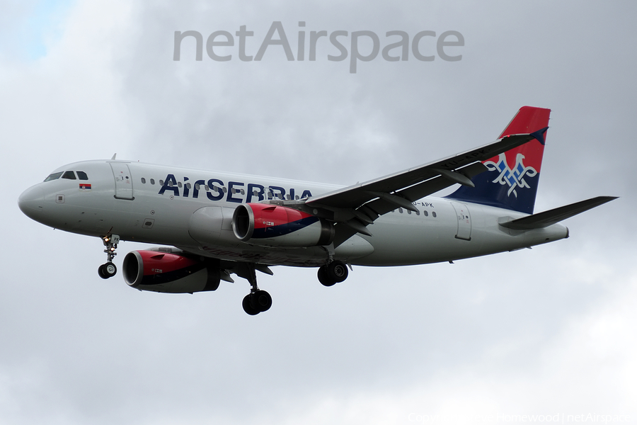 Air Serbia Airbus A319-132 (YU-APK) | Photo 534649