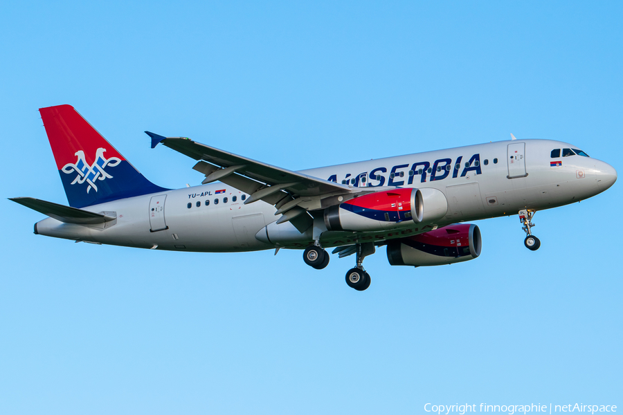 Air Serbia Airbus A319-132 (YU-APL) | Photo 448363