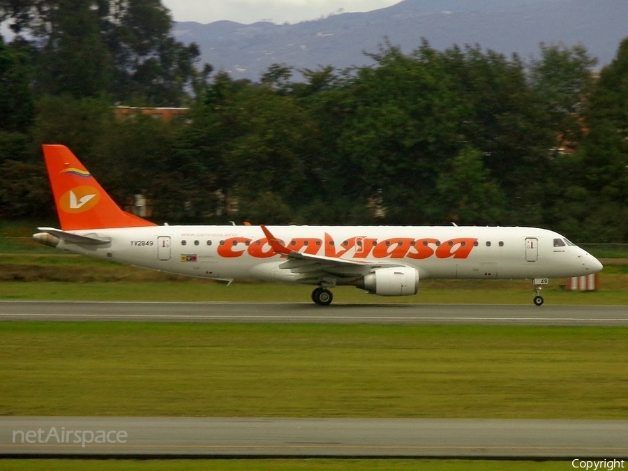 Conviasa Embraer ERJ-190STD (ERJ-190-100STD) (YV2849) | Photo 32870