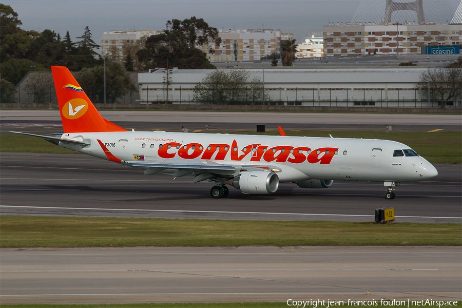 Conviasa Embraer Lineage 1000 (ERJ-190-100 ECJ) (YV3016) | Photo 238170