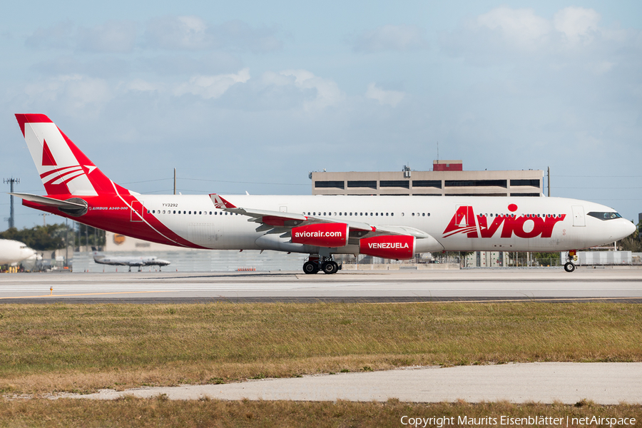 Avior Airlines Airbus A340-313X (YV3292) | Photo 151086