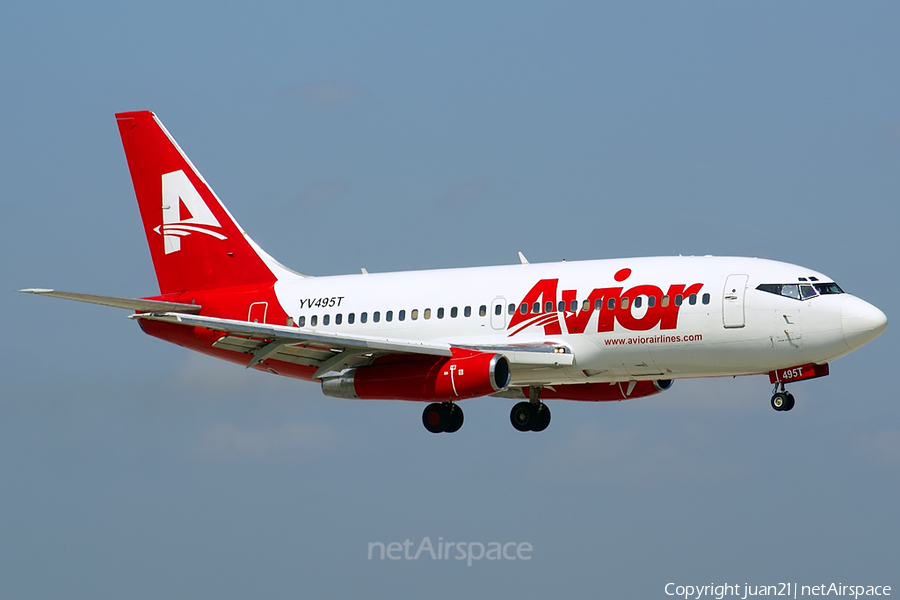 Avior Airlines Boeing 737-2Y5(Adv) (YV495T) | Photo 69903