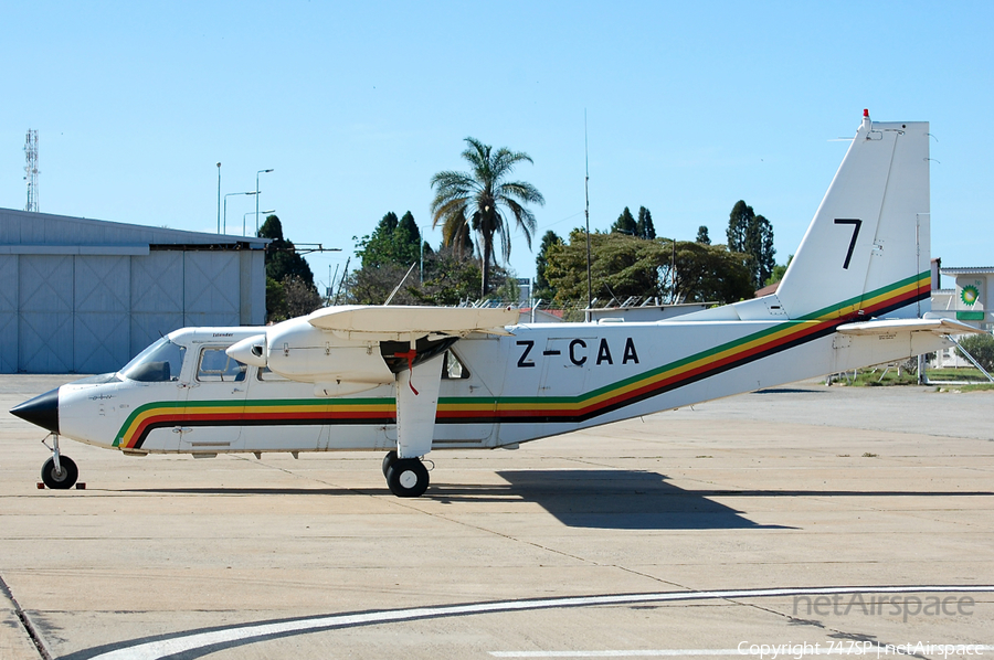 Zimbabwean Government Britten-Norman BN-2B-20 Islander (Z-CAA) | Photo 37883