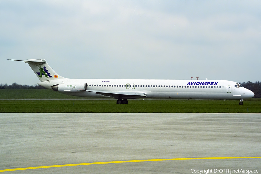 Avioimpex McDonnell Douglas MD-83 (Z3-AAC) | Photo 455904