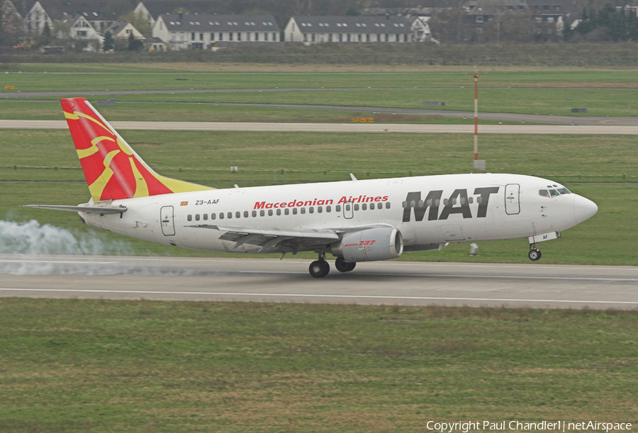 MAT - Macedonian Airlines Boeing 737-3B7 (Z3-AAF) | Photo 54129