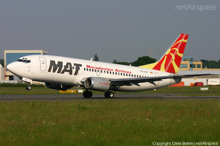 MAT - Macedonian Airlines Boeing 737-3B7 (Z3-AAF) | Photo 38609