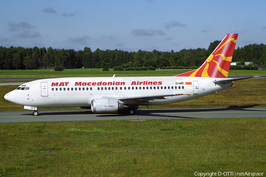 MAT - Macedonian Airlines Boeing 737-3H9 (Z3-ARF) | Photo 487562