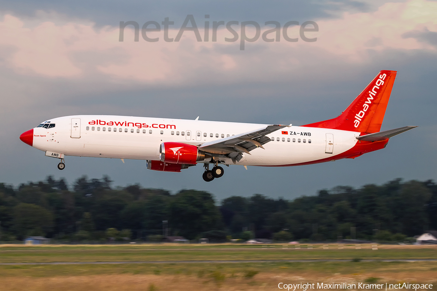 Albawings Boeing 737-408 (ZA-AWB) | Photo 392387