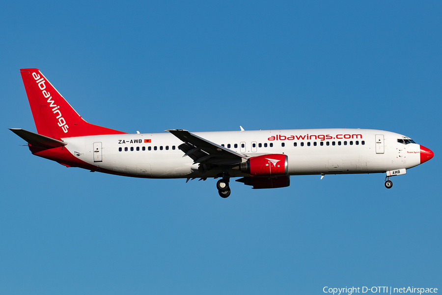 Albawings Boeing 737-408 (ZA-AWB) | Photo 394950