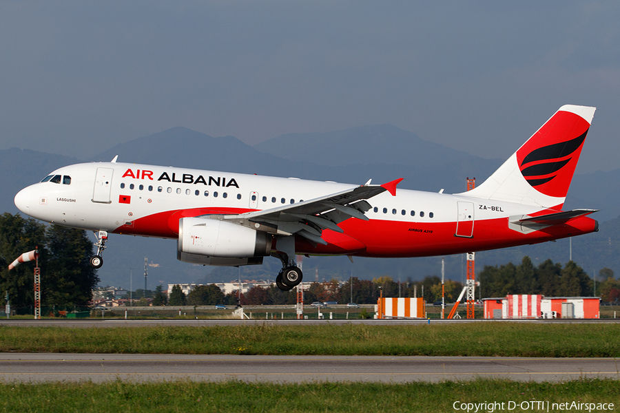 Air Albania Airbus A319-132 (ZA-BEL) | Photo 480098