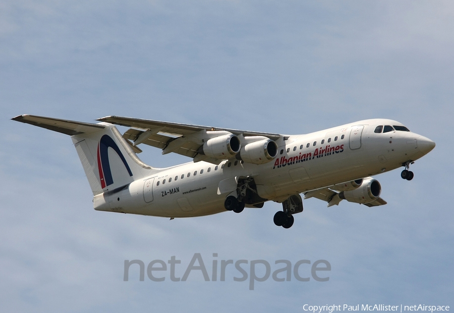 Albanian Airlines BAe Systems BAe-146-300 (ZA-MAN) | Photo 3623