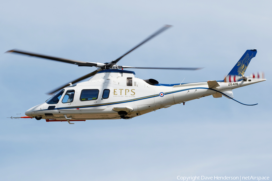 United Kingdom Ministry of Defence ETPS (QinetiQ) Agusta A109E Power (ZE416) | Photo 450093