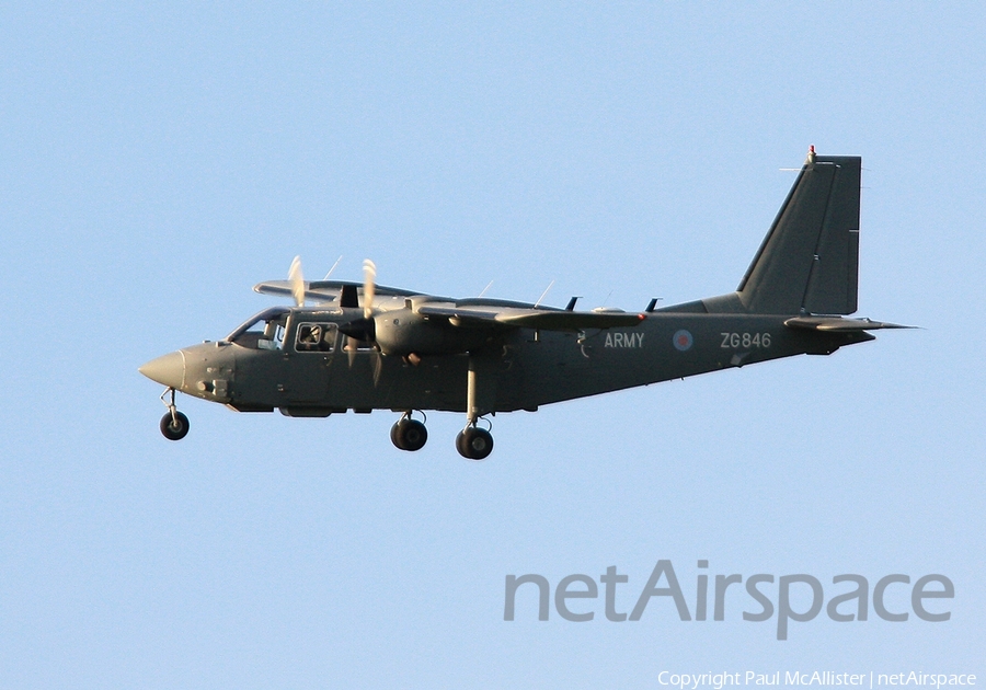 United Kingdom Army Air Corps Britten-Norman BN-2T Turbine Islander (ZG846) | Photo 5403