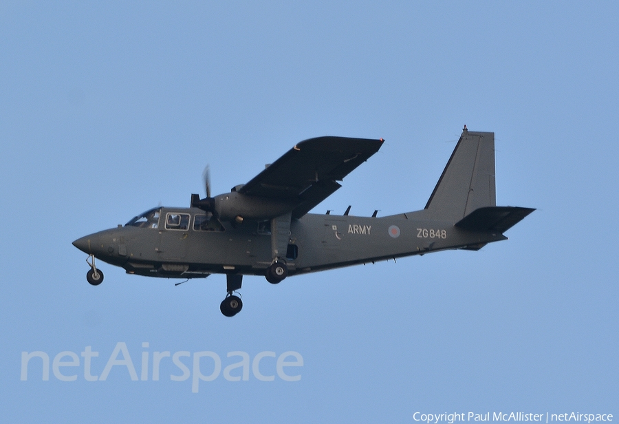 United Kingdom Army Air Corps Britten-Norman BN-2T Turbine Islander (ZG848) | Photo 299032