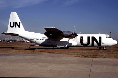 United Nations Lockheed L-100-30 (Model 382G) Hercules (ZS-JIZ) at  Johannesburg - O.R.Tambo International, South Africa