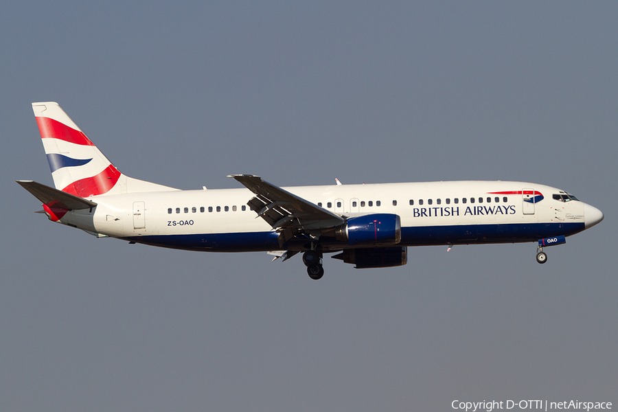 British Airways (Comair) Boeing 737-4S3 (ZS-OAO) | Photo 500669